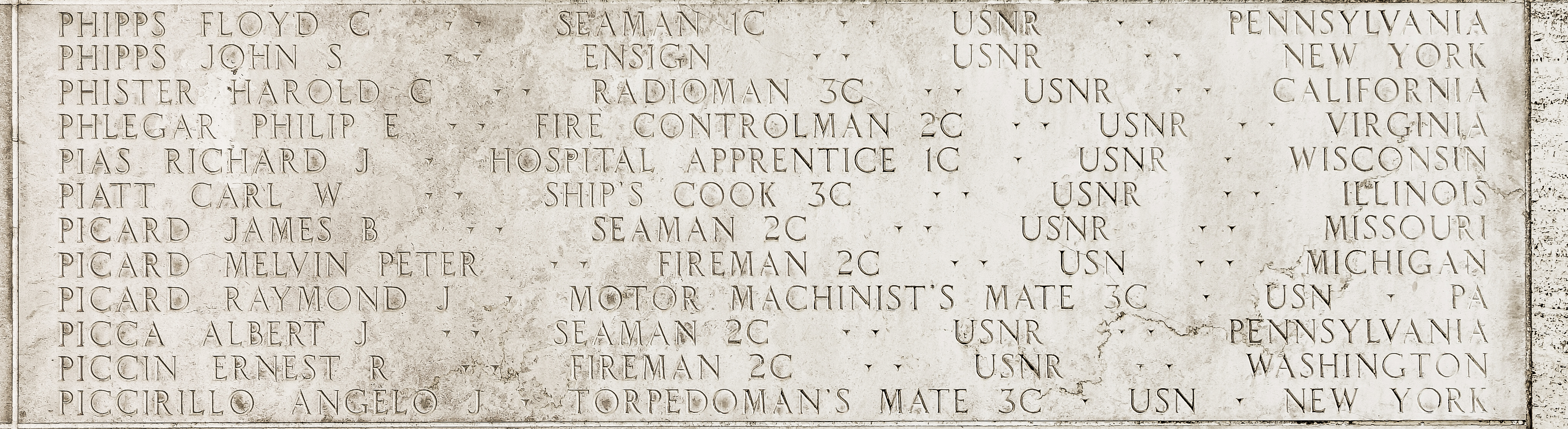 Harold C. Phister, Radioman Third Class